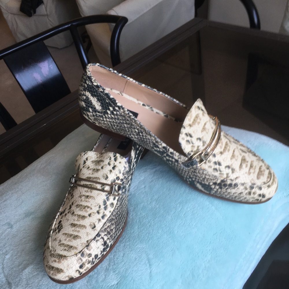 DKNY  Python print slip on loafers womens 9M